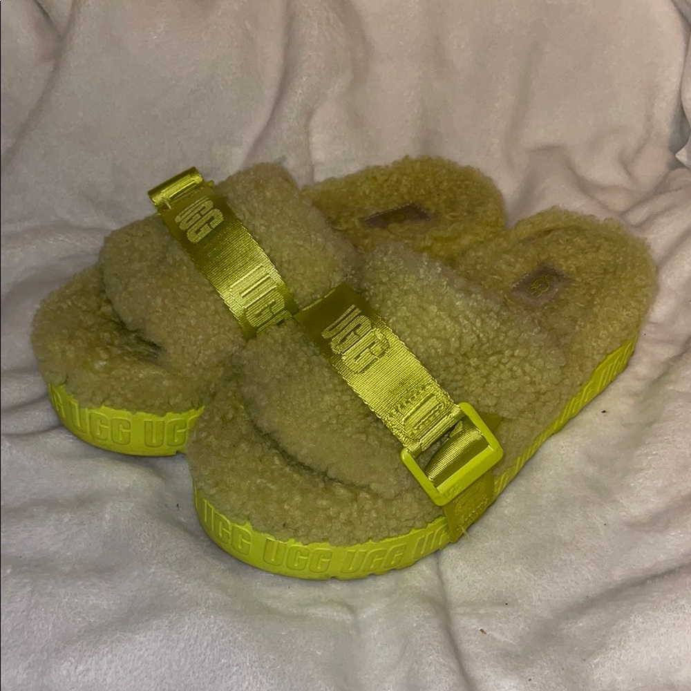 UGG Fluffita Sandals - Yellow/green